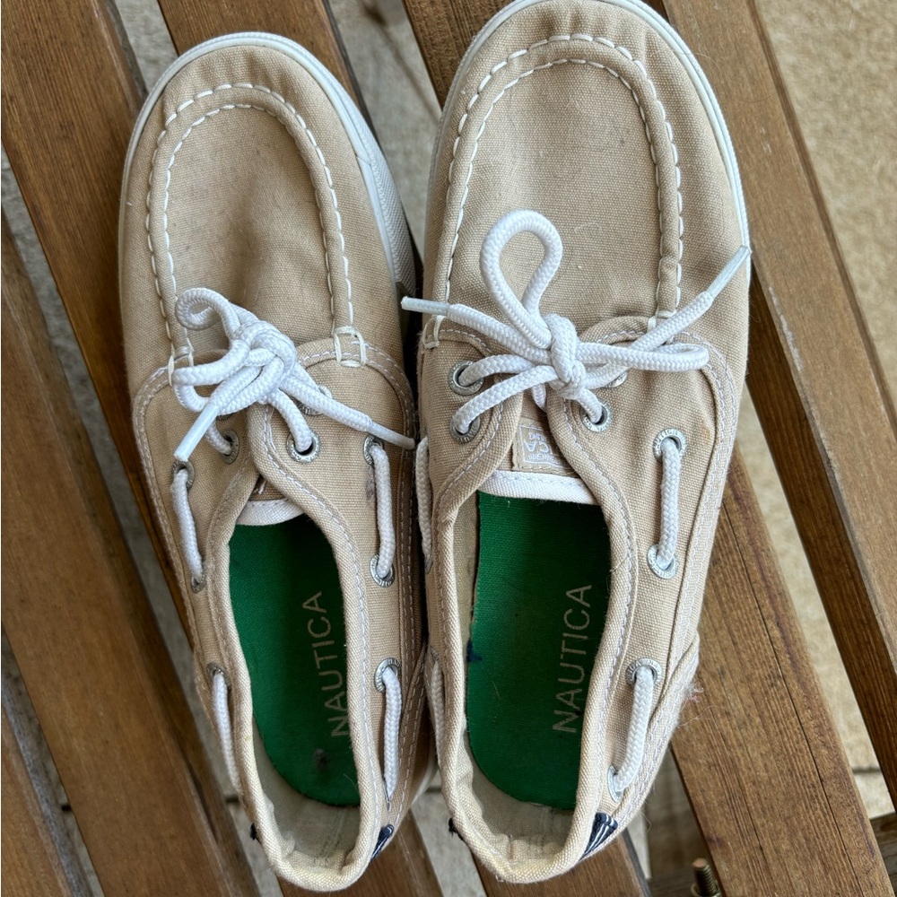 Nautical boat shoes kids size 2.